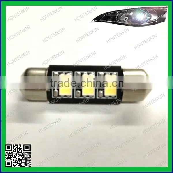 hot sale 12V~24V 36MM / 39MM / 41MM festoon 5730 3SMD 3Led Canbus led Auto led tail light Bulbs