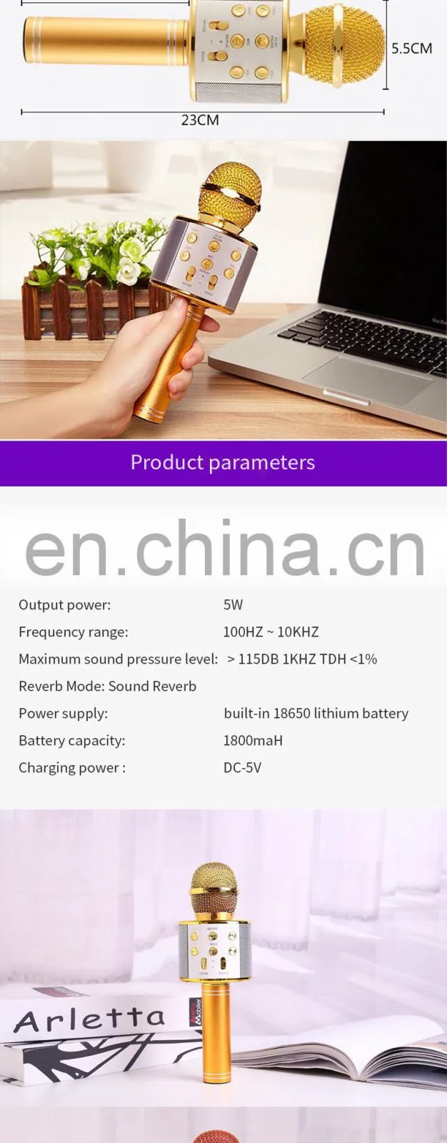 Handheld wireless microphone professional Portable Factory wholesale 2020 new product For USB for karaoke microphone