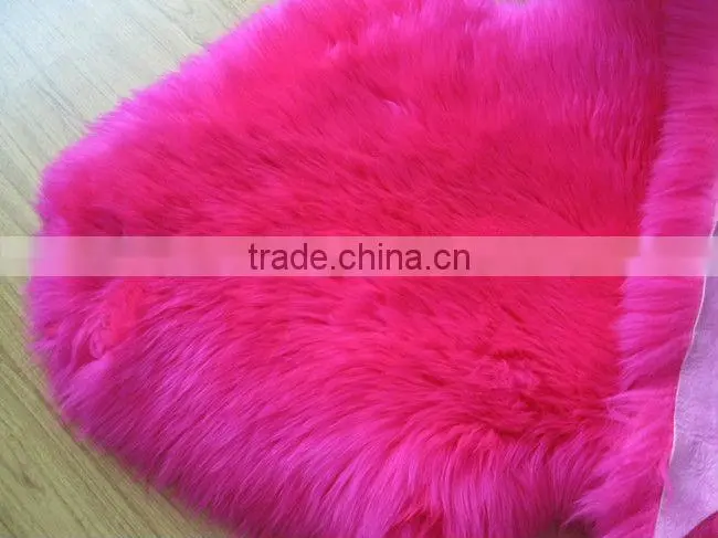 Sheep skin rug colored