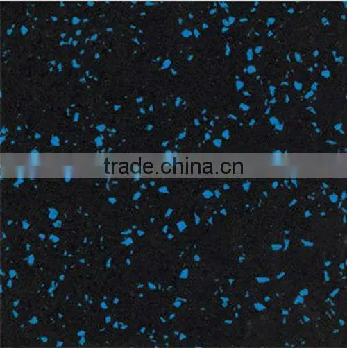 Interlocking Fitness center gym rubber flooring tiles
