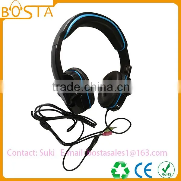 High end stereo stylish coolest popular gaming headphone with microphone