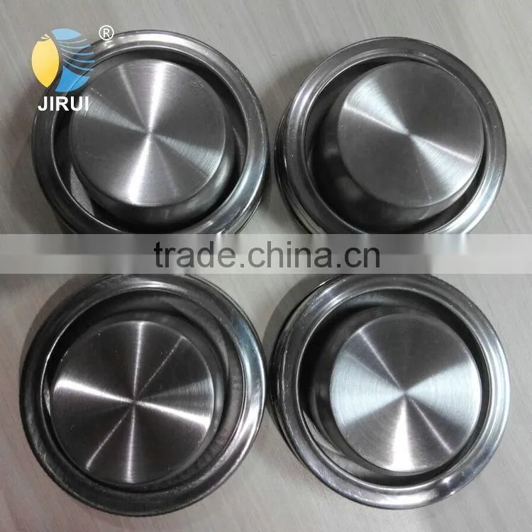 2016 factory new designed silver cocktail shaker 70mm stainless steel lid for mason jar