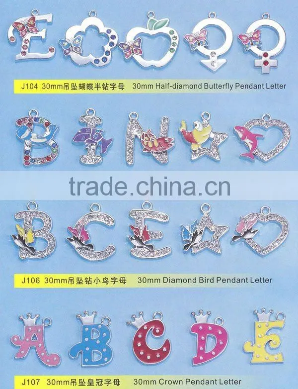 DIY rhinestone letter charm ( product catalog 6-10)