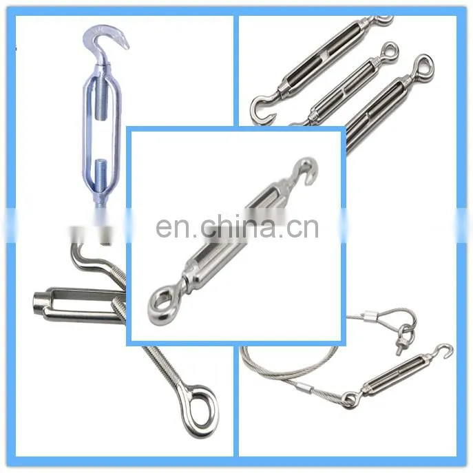 OEM heavy duty 304 stainless steel Hook Eye Turnbuckle