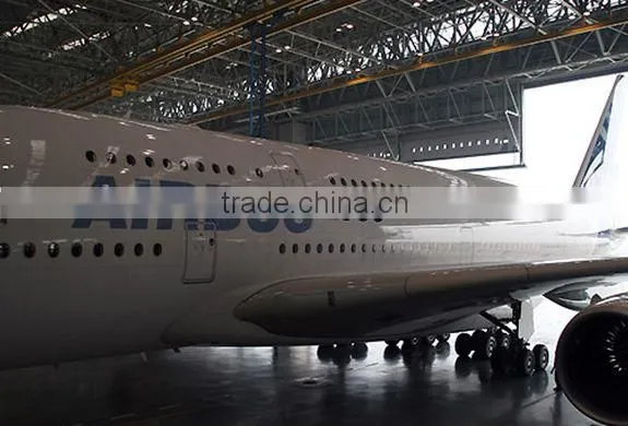 Low cost long span roof steel hangar