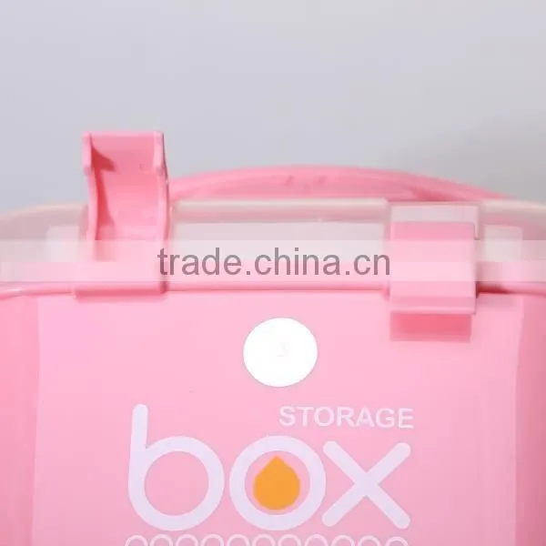 PP rectangle 2layer plastic storage containers with lid