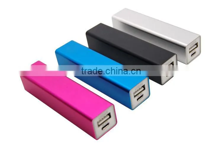 2015 hot aluminum power bank with 2600mAh for smartphone