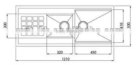 good sale stainless steel kitchen sink STS 201b-3
