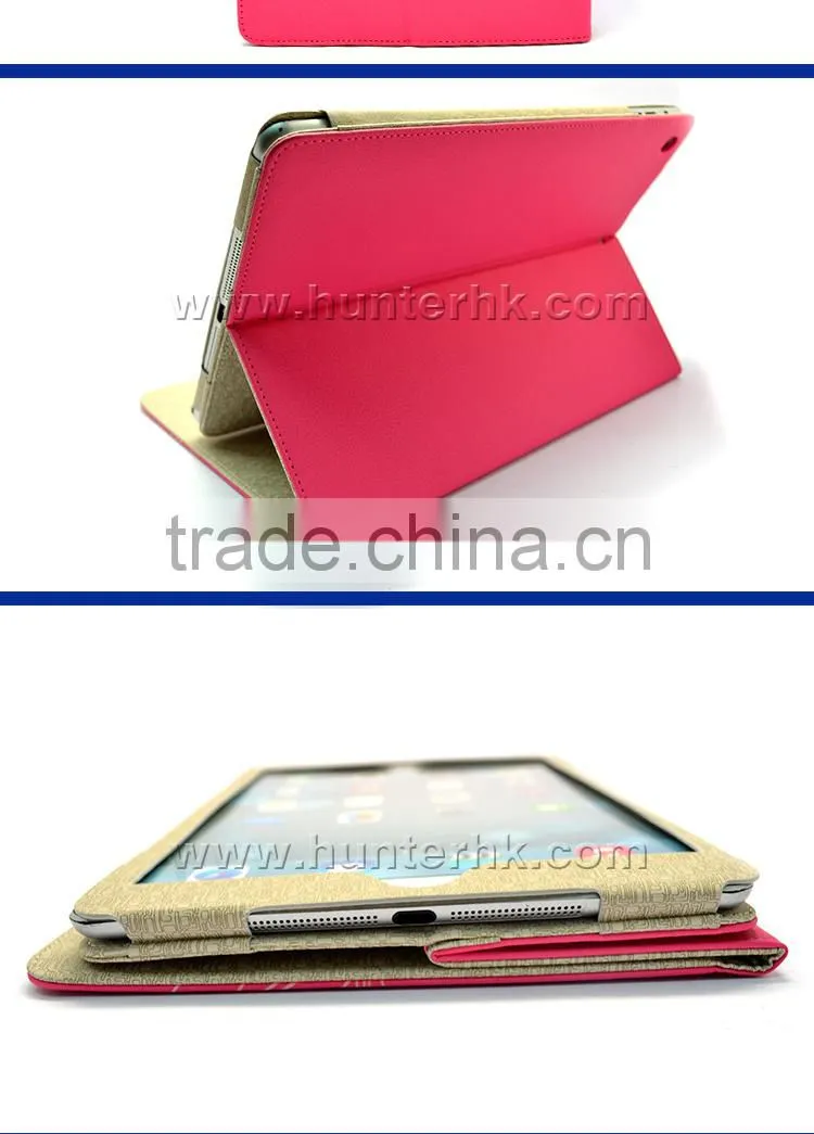 Hot Pink Embossed Flowers Tablet Case For iPad Pro