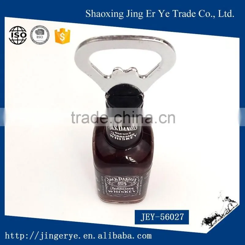 creative design beer bottle shaped bottle opener with magnet