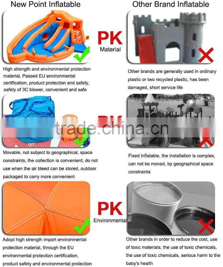 New Point inflatable slide, giant inflatable slide, commercial inflatable slide