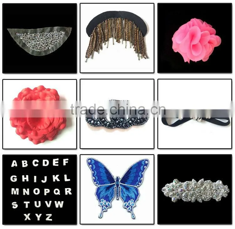 Hot melt adhesive rhinestone lace trim