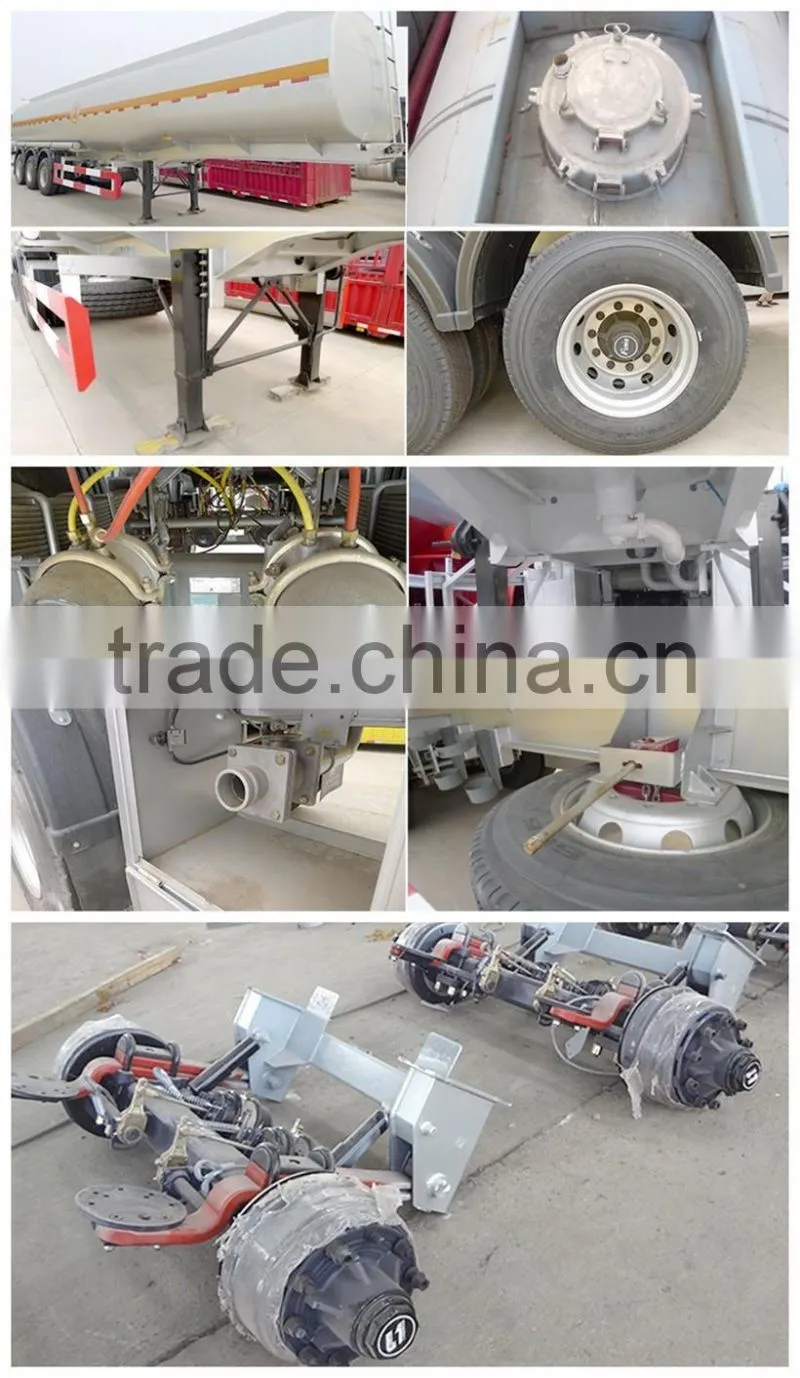 3 axles 60cbm LPG semi trailer the biggest LPG tank trailer