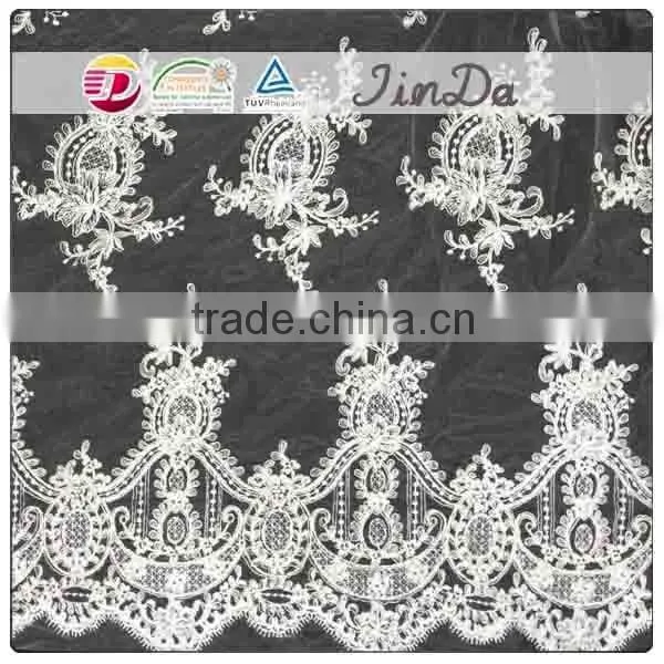 Hot sell tull lace embroidery