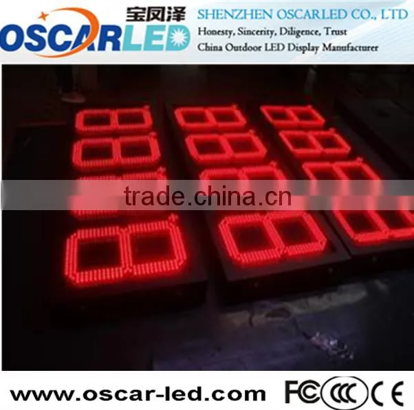 Optional size & single color led digital gas station programming sign led display