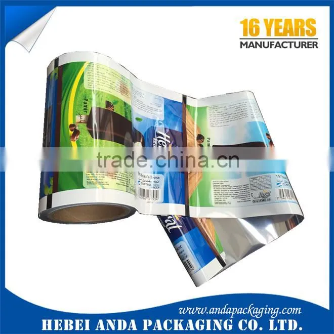 Printing packaging pouch for ice cream bar/Ice Lolly wrapping film roll/popsicle plastic bag
