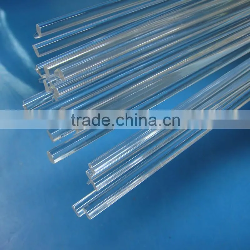 Free sample custom transparent PMMA plastic acrylic rod 5mm diameter cast acrylic rod