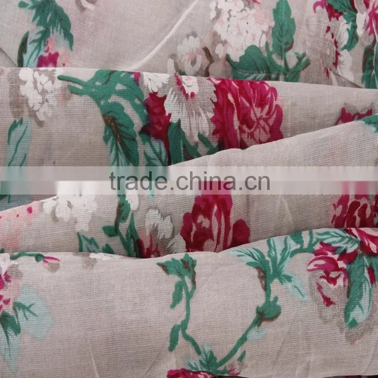 poplin printing fabric textile 40s cotton fabric for woman's dress clothing