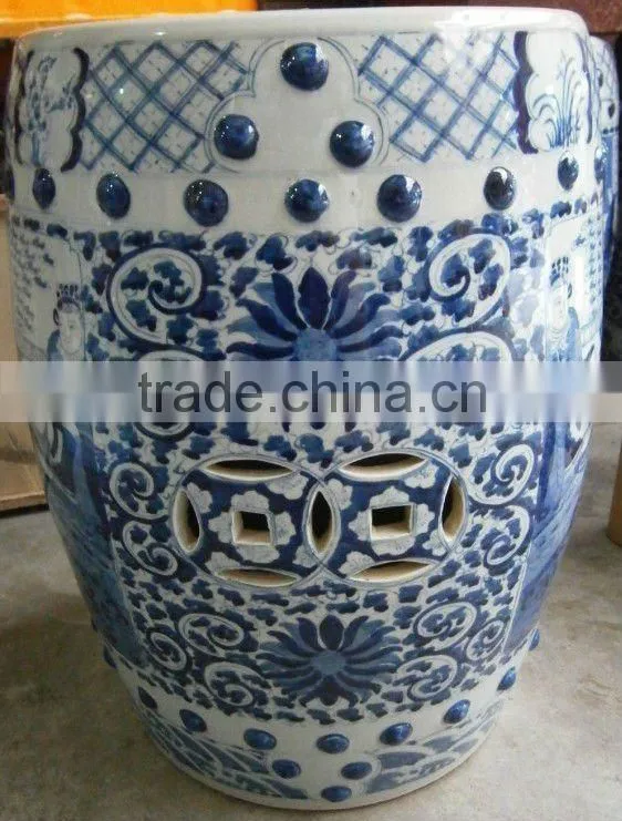 Chinese antique blue and white Porcelain stool