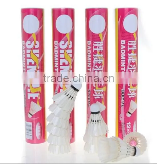 Special Cheap Badminton Shuttlecock Teal Feather Ball For Club Using