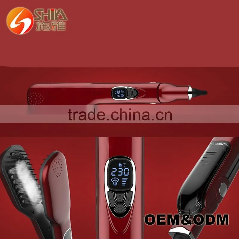 2016 Teleshop Hair Styler Straightener Flat Iron Fast Straightening With Steamer Pod Brush As Seen As On Tv Salon Steam Youtube