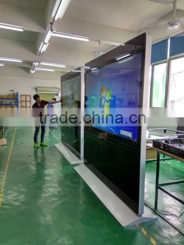 84 inch floor standing horizontal LCD monitor LCD digital signage player advertising player
