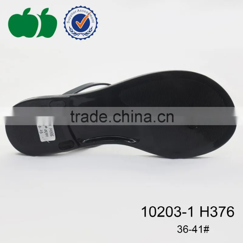 High quality latest style fashion lady pvc jelly slipper