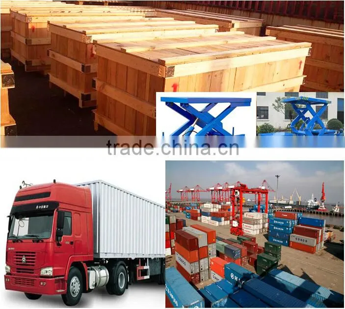 CE Approved utility cargo indoor scissor lift table/hydraulic stationary scissor lift