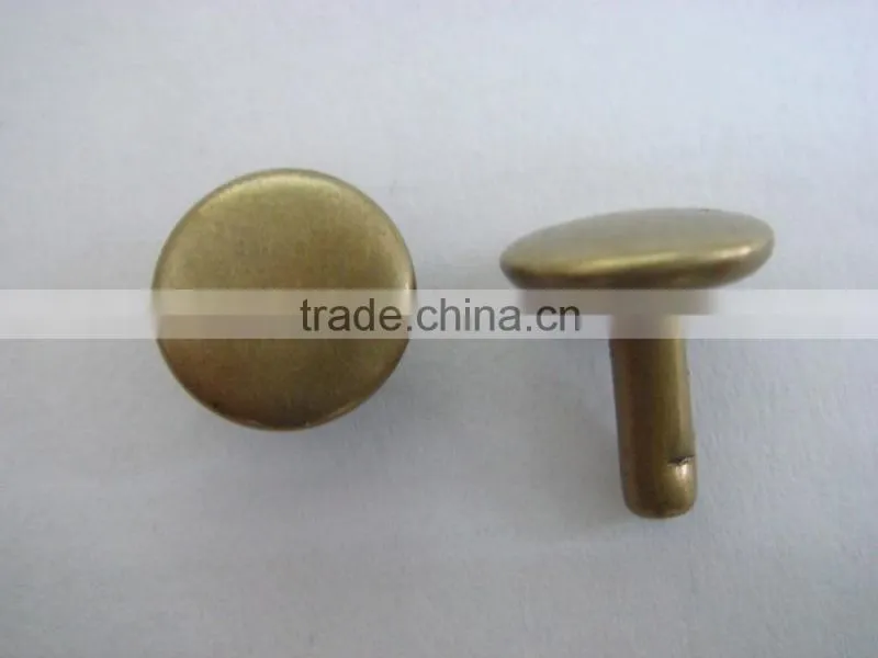 flat antique brass metal jeans rivet without logo