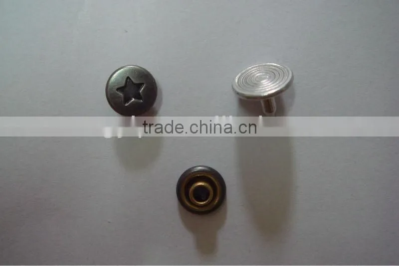 7mm denim metal button rivet for jeans bag