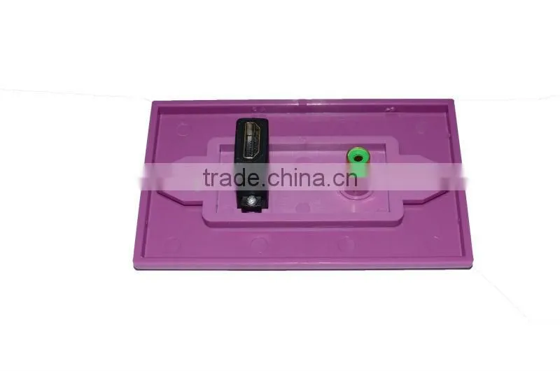 Wholesale single HDMI+1 RCA wall plate W/Back Plug Easy Installation