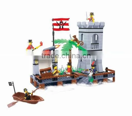 Pirate plastic diy enlighten brick funny toys square block pirate figure
