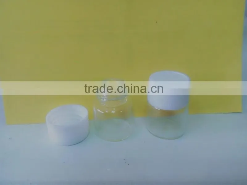 1ml clear glass vial/ tube bottle with cap