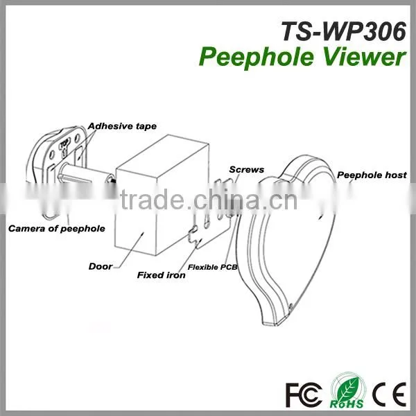The latest 3.5''TFT-LCD infrared luxury touch screen digital wireless intercom peephole door camera
