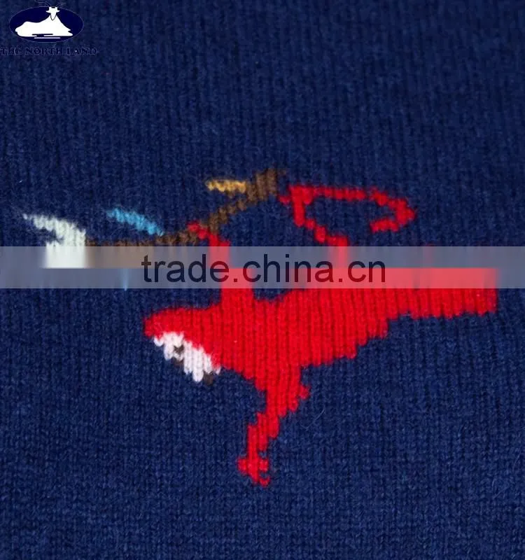 Newest Style Fashion Ladies' C Neck Intersia Pullover CSW16022903L