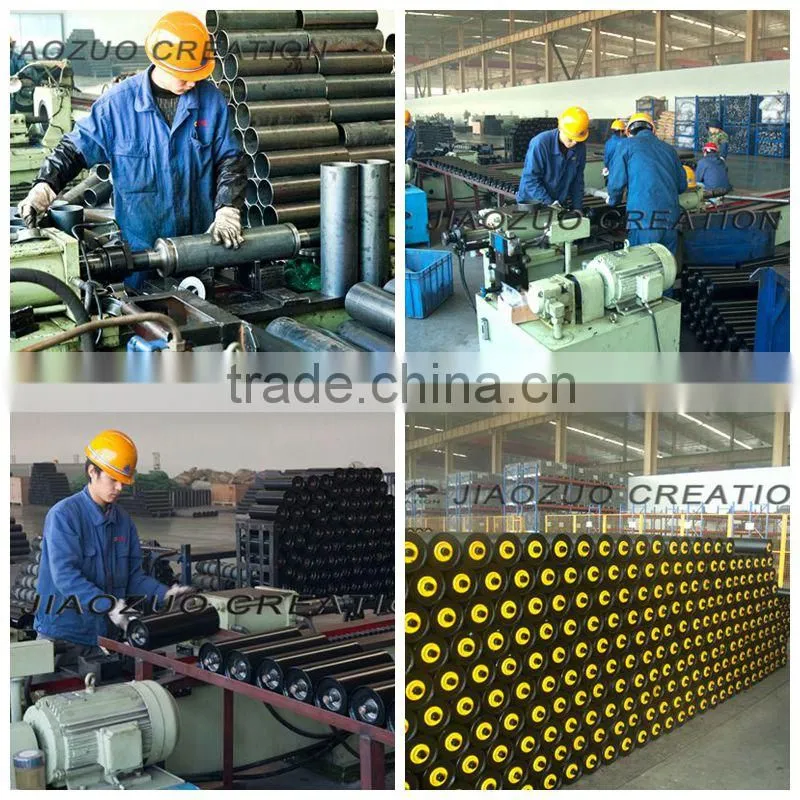 Overland trough belt conveyor roller in bulk handing system