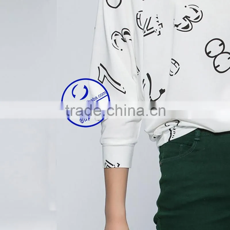 2015 new design 100% cotton custom women printed t-shirt wholesale