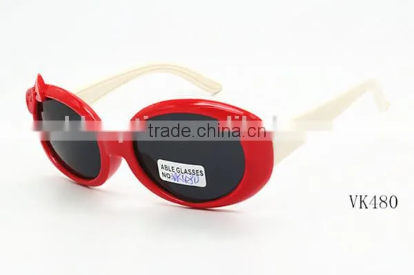 promotion novelty kids sunglasses with bowknot decoration