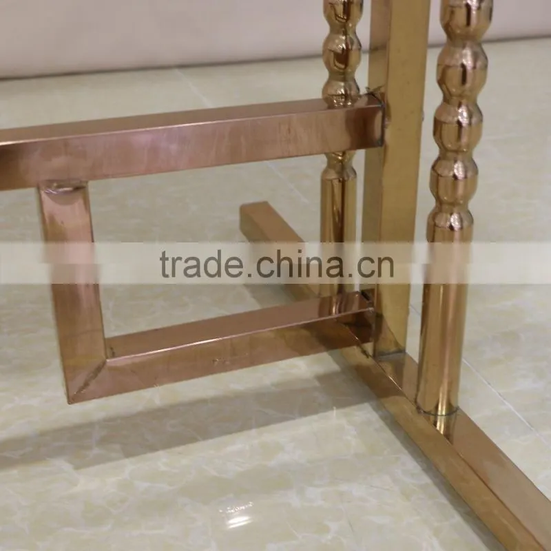 QD- F178 Wholesale luxury rose gold metal clothes display rack