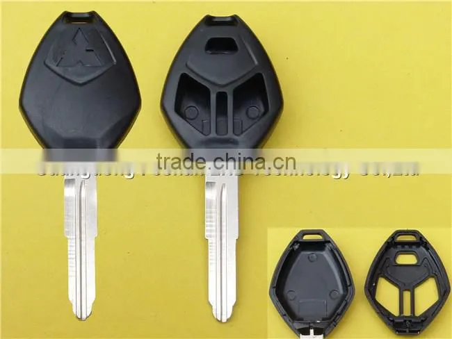 Blank Replacement 2+1 Buttons Uncut Right Groove Blade Remote Key Cover Mistubishi Car Key