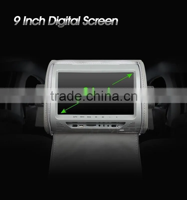 EONON L0291 9" HD Car Headrest Monitor with Built in DVD (Gray Color)