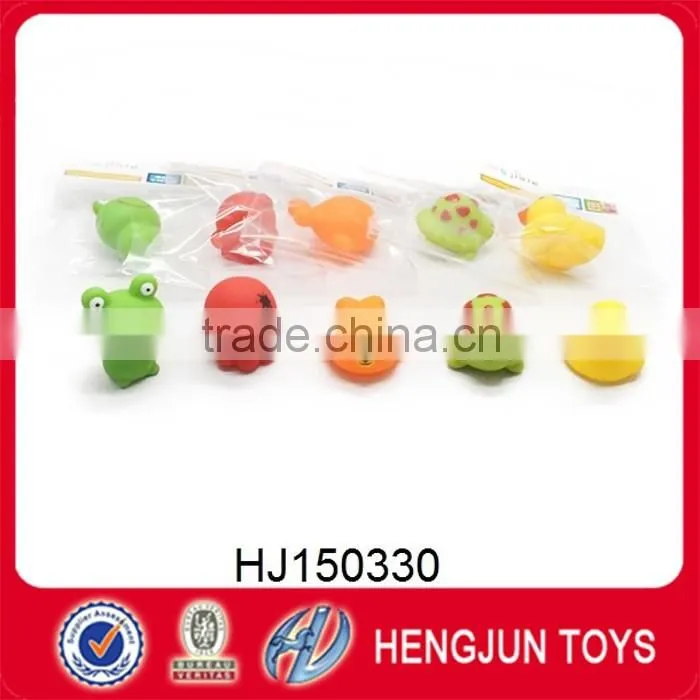 promotion vinyl plastic 6 pcs animal water spray toys