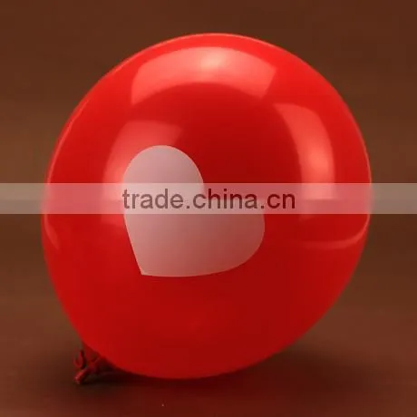 Wholesale 2014 new good quality Colourful wedding lighted Party decoration Balloons 12inch 3.2g heart printed latex balloon