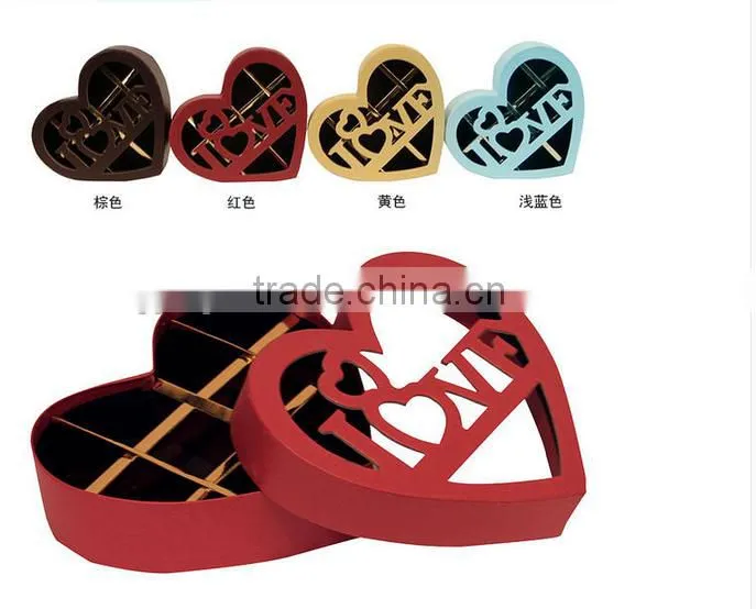 Valentine day's gift different types paper chocolate gift packaging box