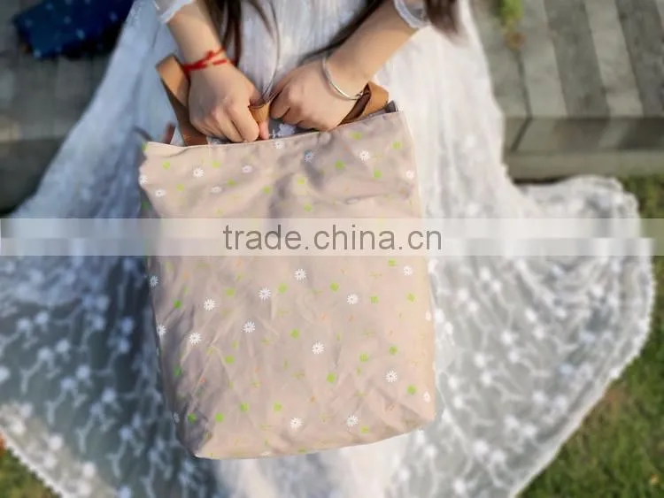 2016 hot selling beach tote bag cotton canvas beach bag