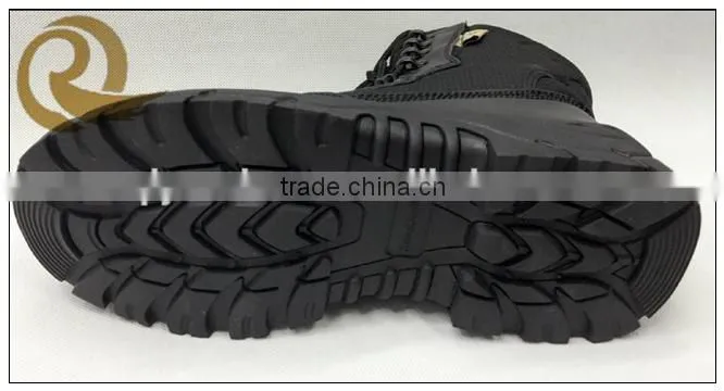 Cheap price army military black leather combat tactical boots with zipper