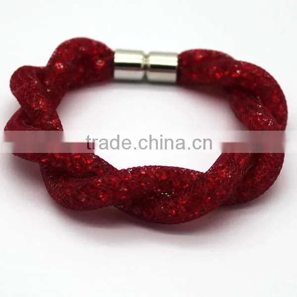 mesh style wrap mixed crystals bio magnetic bracelet price
