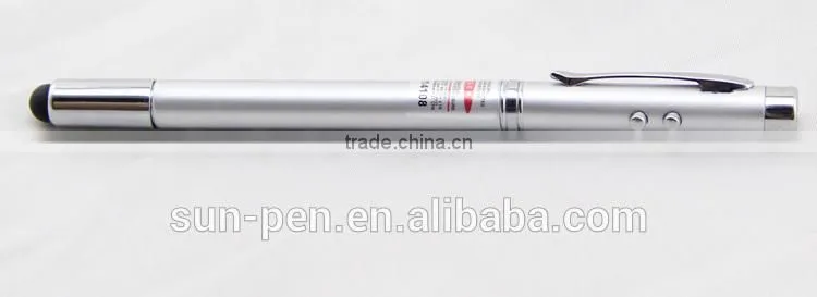 4 in 1 mult-functional LED laser pointer touch screen ball pen for promotion