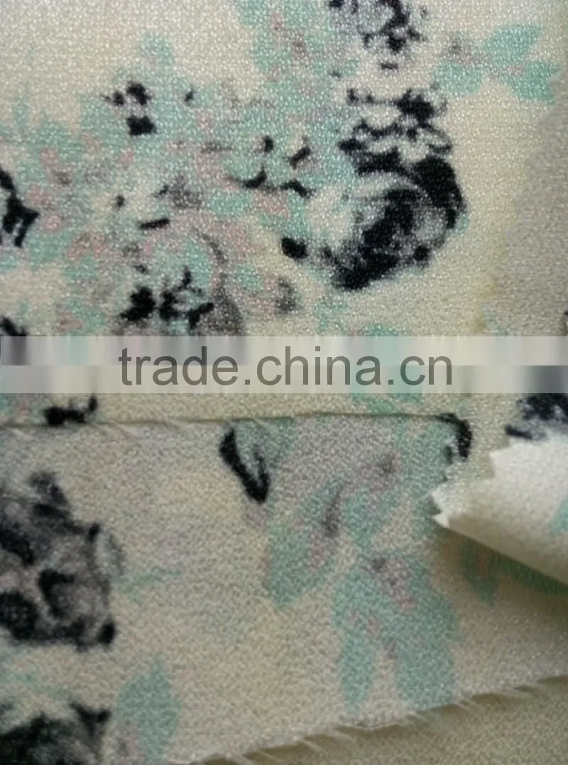 100% polyester print Bright fabric for lady dress