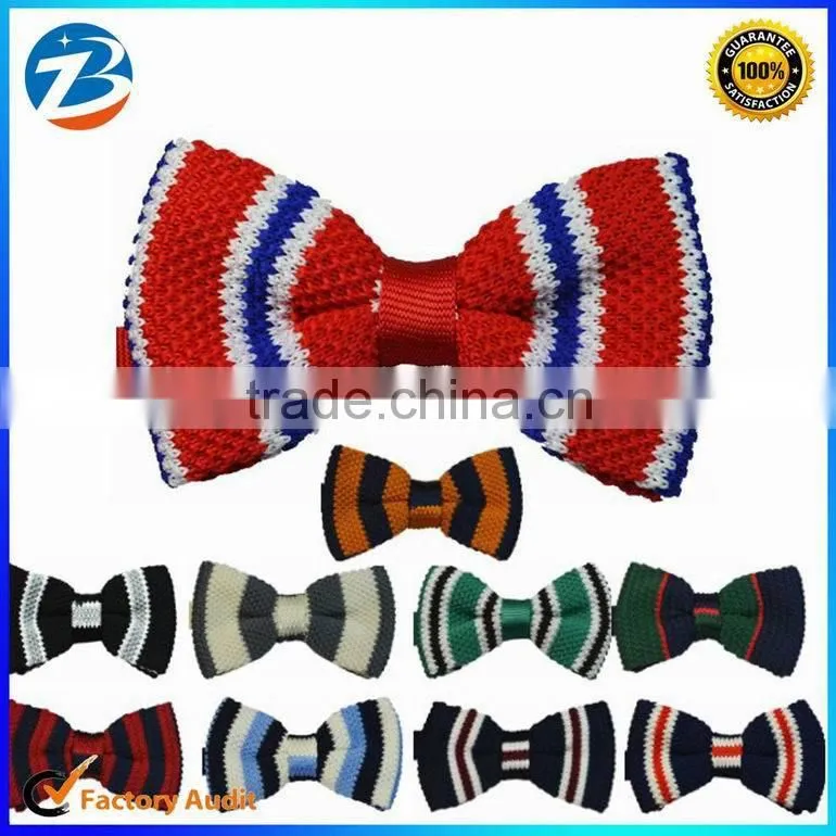 Hot Selling New British Fashion Acrylic Knitted Custom Bow Ties Men